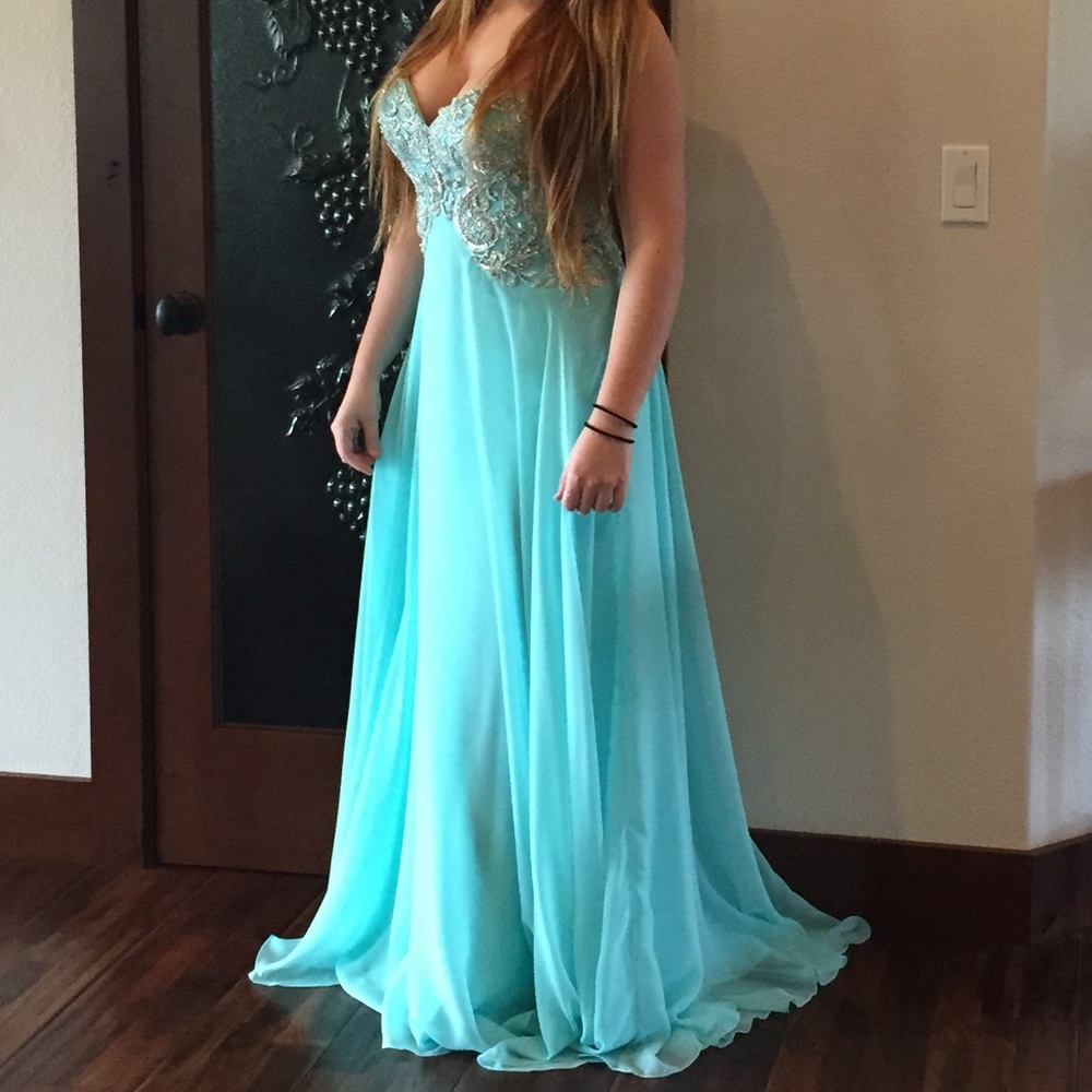 Strapless prom dress